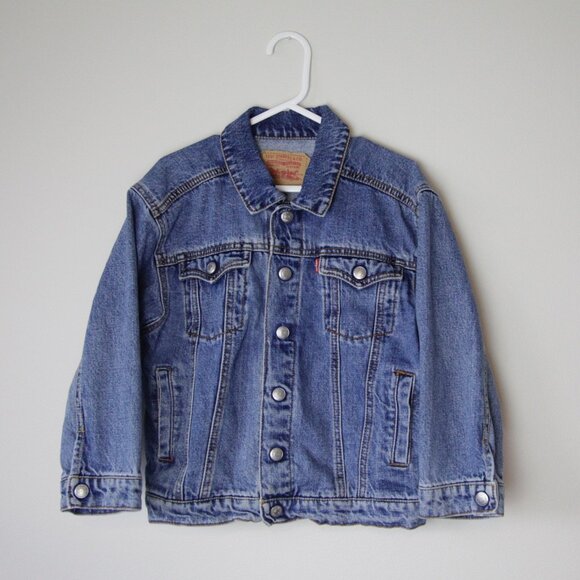 Levi's Red Tab 4 Pocket Blue Jean Denim Jacket, Made in China, Unisex Kids 6 - Picture 1 of 6